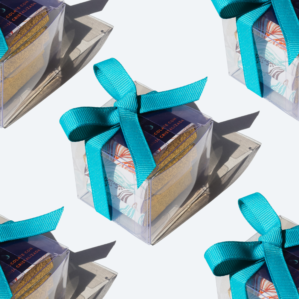 Cajita transparente 4 chocolates