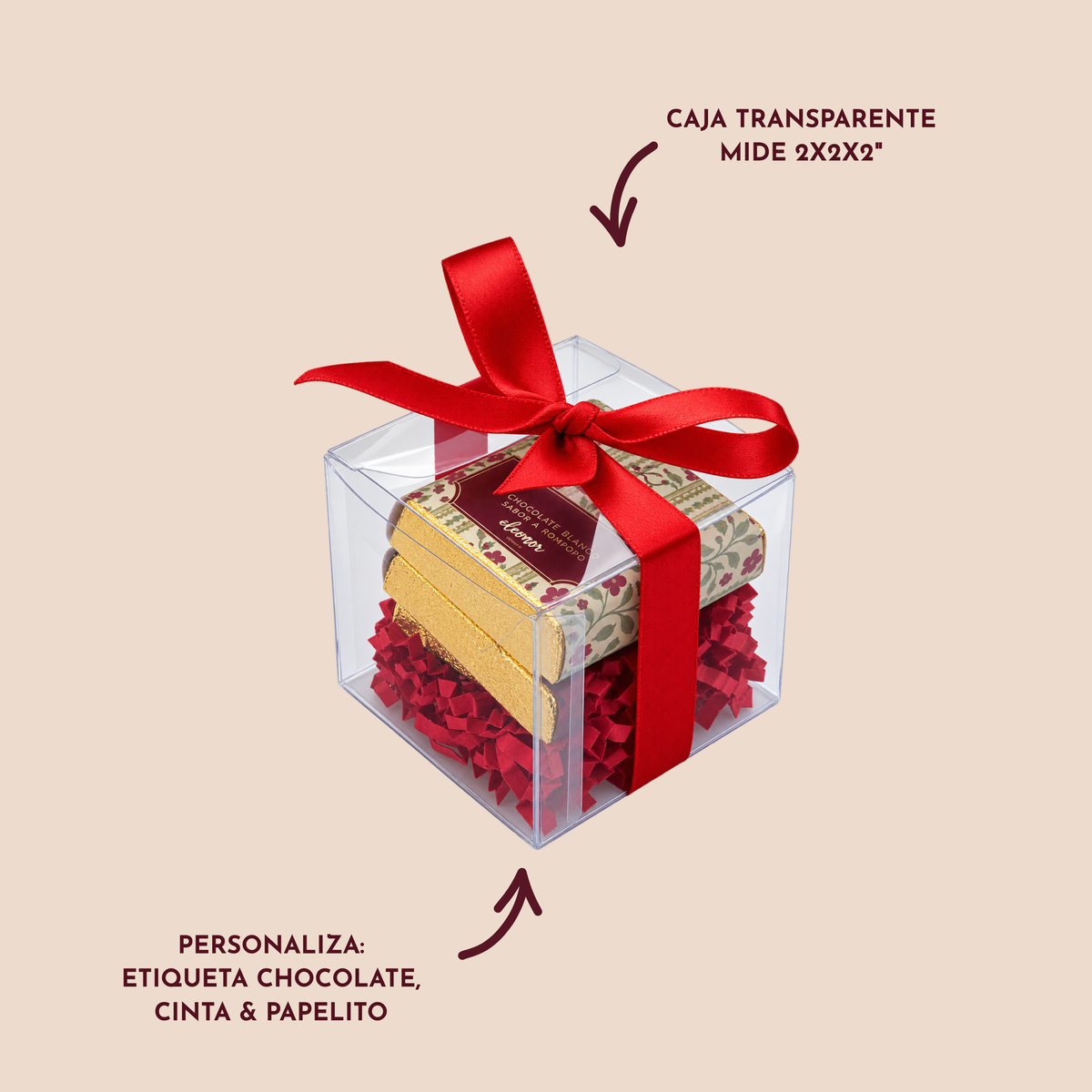 Cajita con 2 chocolates navideños 15g