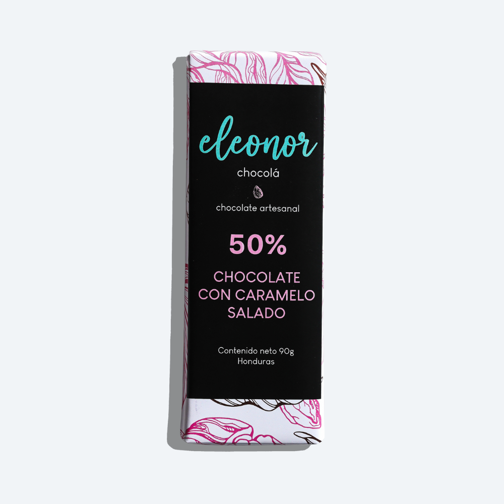 Chocolate con leche y caramelo salado 50%