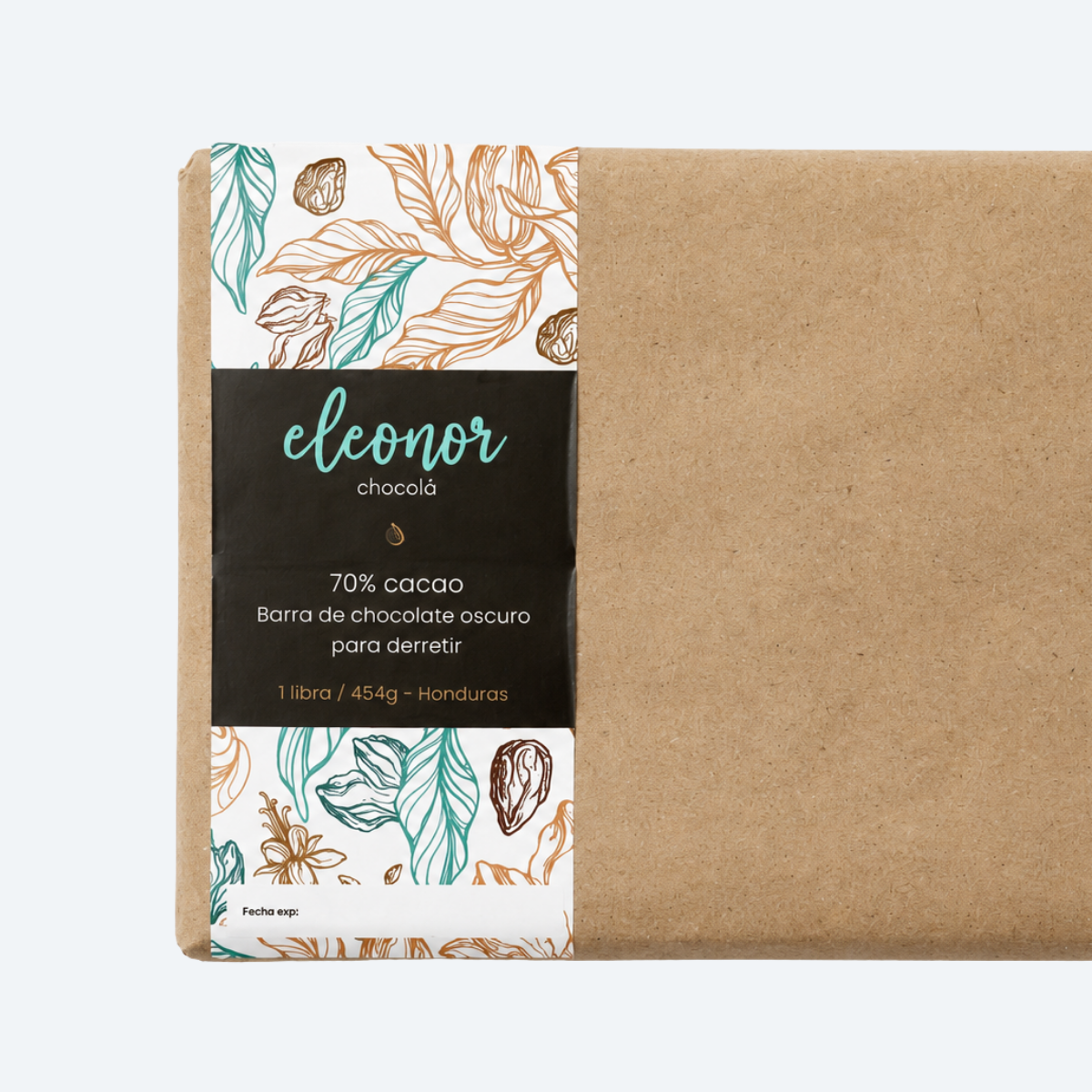 Barra de chocolate para derretir 70%