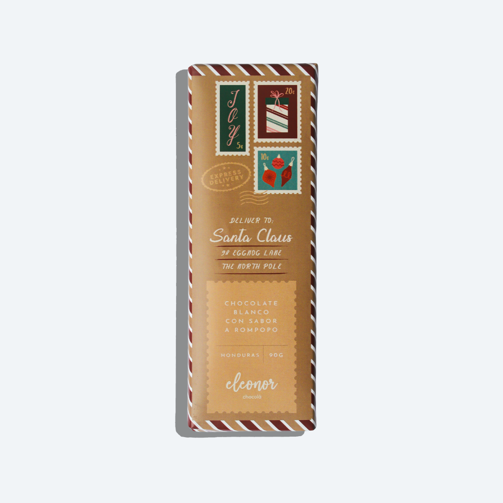 Chocolate blanco con sabor a rompopo