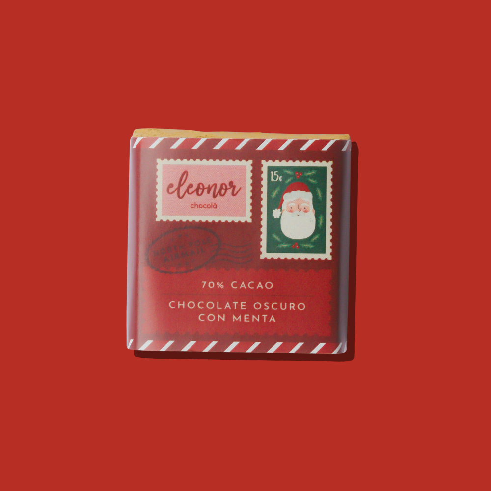 Mini chocolate oscuro con menta 70%