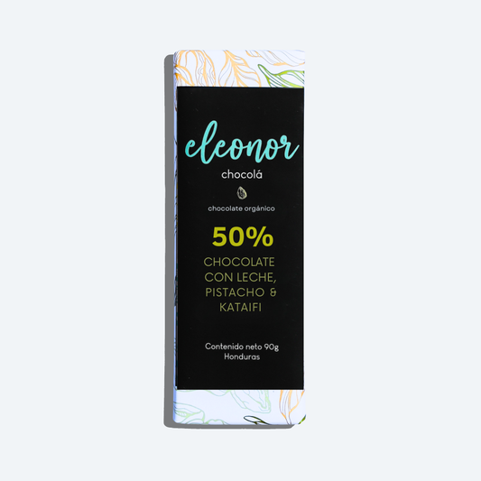 Chocolate con leche 50% con Pistacho & Kataifi