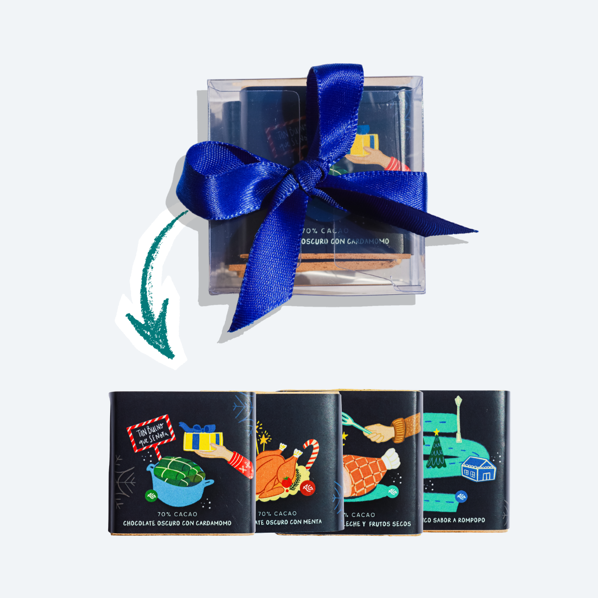 Cajitas Personalizadas 4 Chocolates