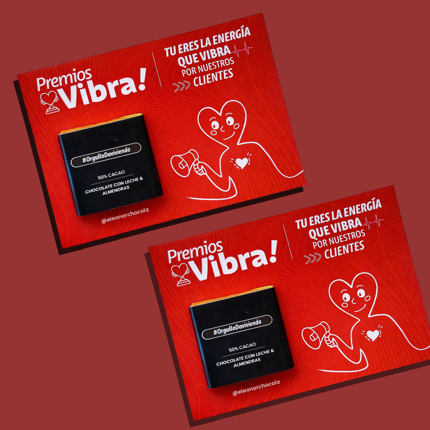 Tarjeta con 1 chocolate 15g