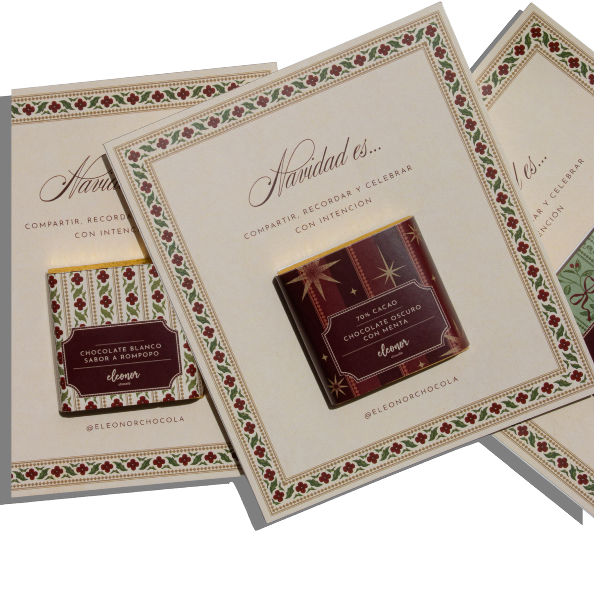 Tarjeta navideña + 1 chocolate 15g