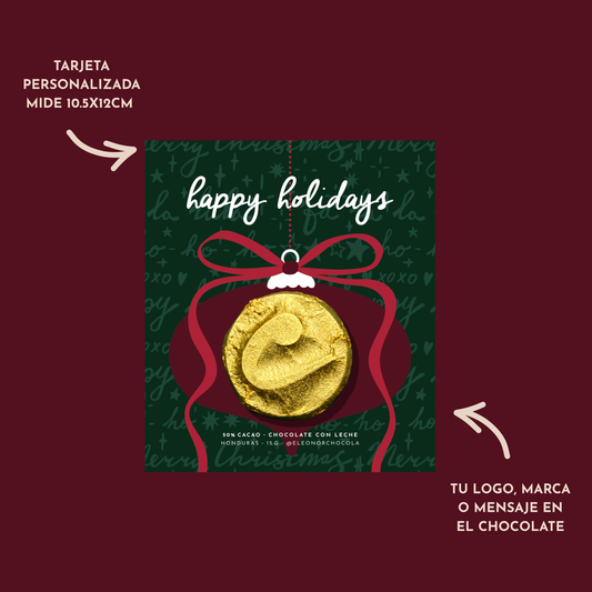 Tarjeta Navideña con Chocolate en Alto Relieve 15 g