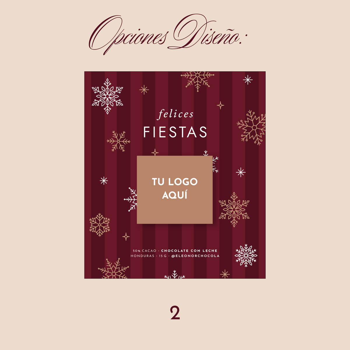 Tarjeta Navideña con Chocolate en Alto Relieve 15 g